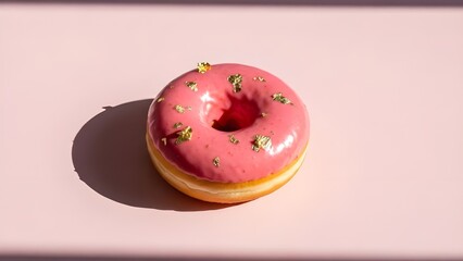 Donut with pink frosting