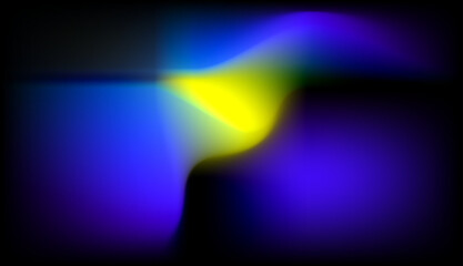 vibrant blue yellow dark glowing abstract backdrop