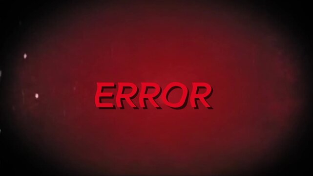 Error Message on Red Background An Overview of Digital and System Problems with Concise Keywords