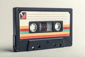 Obraz premium Vintage Cassette Tape With Colorful Design and Retro Style