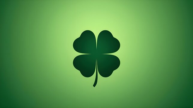 Clover-shaped cutout on a green background, perfect for St. Patrick's Day themes or designs