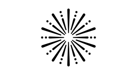 Obraz premium Festive Firework Burst Icon - Celebration and New Year Symbol