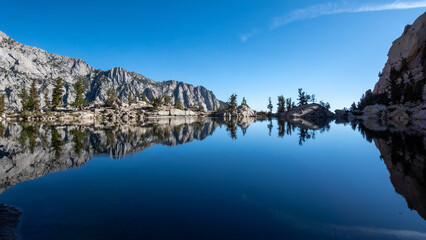 Perfect Mirror Reflection on Lone Pine Lake, Sierra Nevada