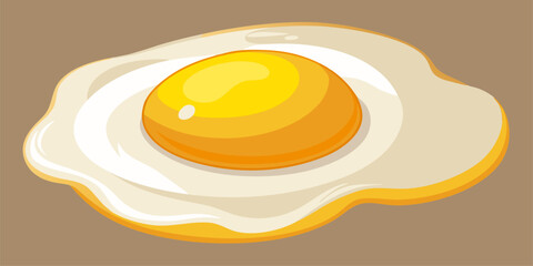 Tempting Melted White & Bright Yolk. A visually appealing and appetizing food illustration. Perfect for nutrition-themed content, recipes, or healthy fast food themes.