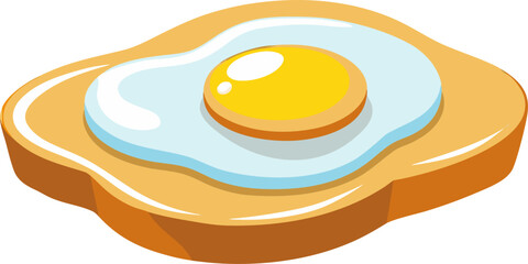 Tempting Melted White & Bright Yolk. A visually appealing and appetizing food illustration. Perfect for nutrition-themed content, recipes, or healthy fast food themes.
