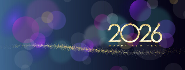 Happy New Year 2026 Greeting Card Background
