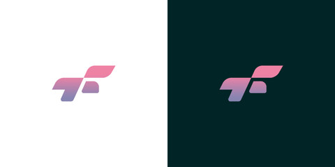 Modern abstract logo design with gradient colors for digital branding