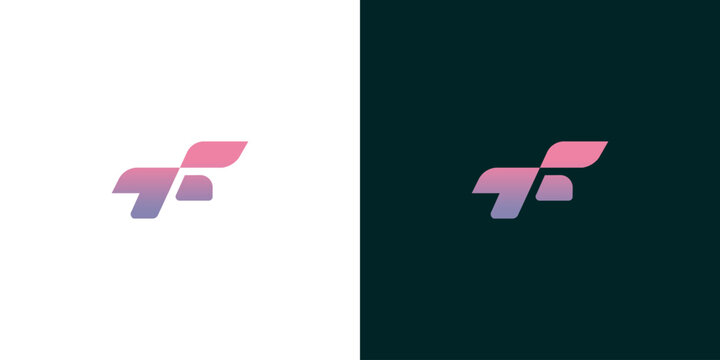 Modern abstract logo design with gradient colors for digital branding