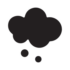 Speech bubble icon glyph style vector illustration