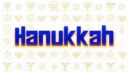 Hanukkah Typography Graphic Banner