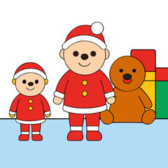 kids with christmas hats