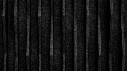 Abstract background with black wall texture with vertical stripes on the ribs for web banner template or wallpaper design