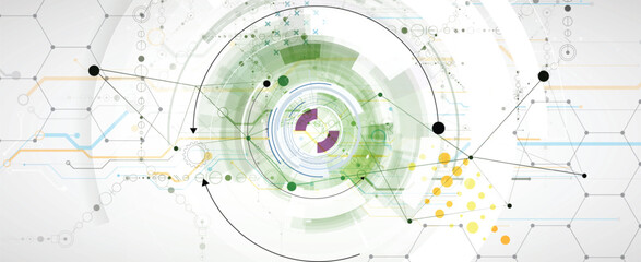 Cloud technology background and network science concept