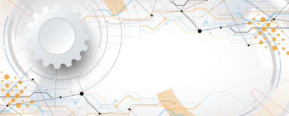 Obraz premium Cloud technology background and network science concept