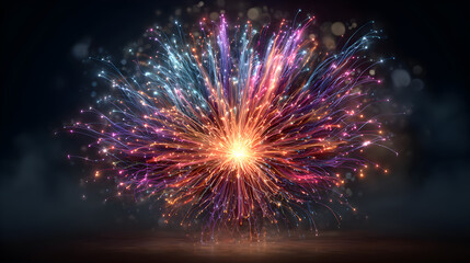 fireworks in the night sky