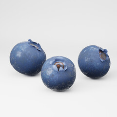 blueberries isolated on white