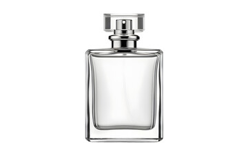 Fototapeta premium Elegant Luxury Perfume Bottle with Transparent Glass Design Isolated on Transparent Background 