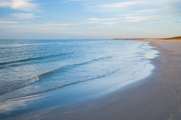 evening mood at the seaside in denmark