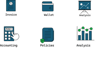 Financial Business and Accounting Icon Set