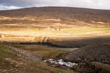 sunset in iceland near the ring road