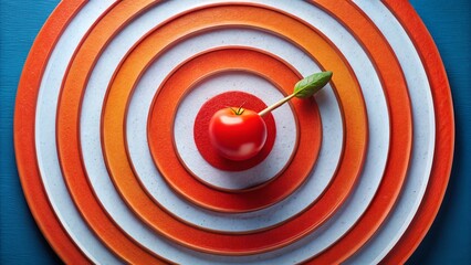 Achieve Your Goals: Motivational Food Photography with Target and Arrow