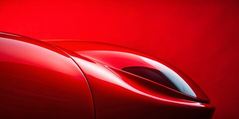 Abstract Red Curve Minimalist Art: Energy, Urgency, Inspiration