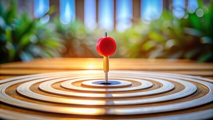 Tilt-Shift Photography: Symmetrical Target with Stacked Rings and Arrow - Perfect Order and Purpose