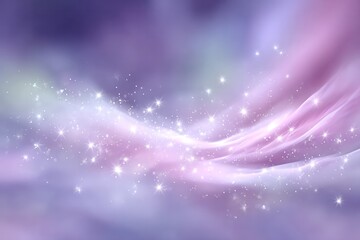 Obraz premium Celestial Serenity: A dreamy swirl of pastel hues, ethereal lights, and delicate shapes captures the essence of a peaceful and inspiring atmosphere. 