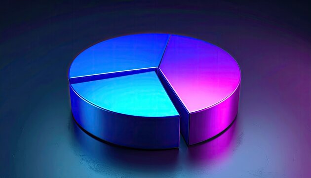 Vibrant 3-part pie chart graphic