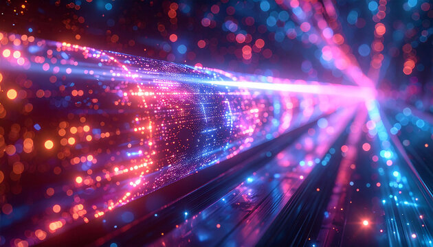 Digital Pathways: A captivating digital depiction of data streams, illuminating the invisible veins of information flow and technological innovation.