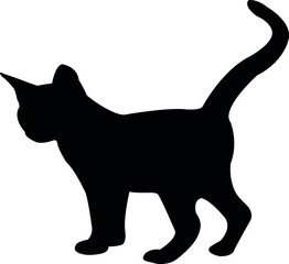 a kitten body silhouette vector