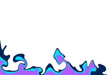 abstract multicolor liquify or liquid  frame illustration