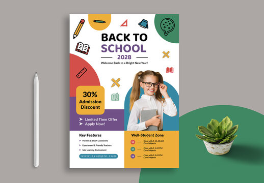 Back To School Flyer Design Template