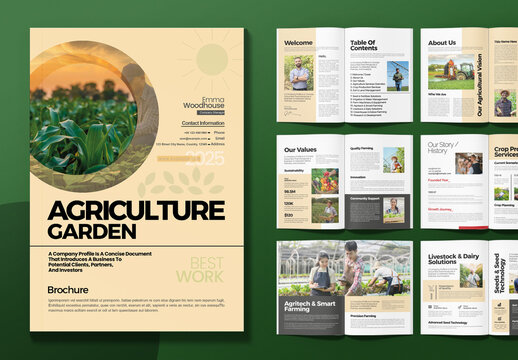 Agriculture Garden Modern Farming Brochure