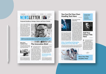 Modern Business Newsletter Design Layout