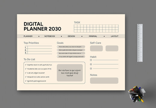 Simple Digital Planner Layout