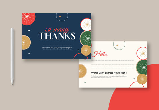 Thank You Card Design Layout
