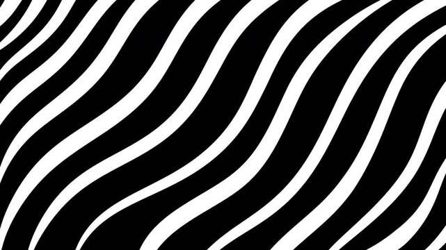 Handdrawn of  white wavy striped pattern design backgroumd animation