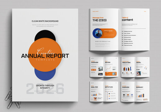 Business Annual Report Layout Template