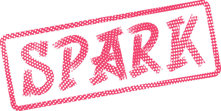 Innovative Spark Idea Halftone Stamp Bringing Fresh Creative Energy for New Ventures