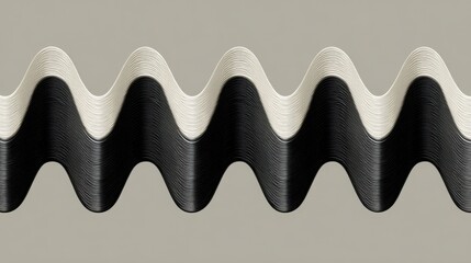 Striking wave of black and white creating a bold contrast to represent dynamic commerce and ripples of influence