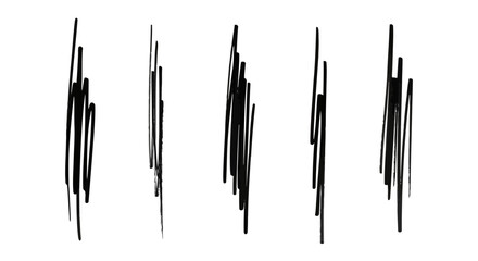 Abstract black ink splatters and strokes on