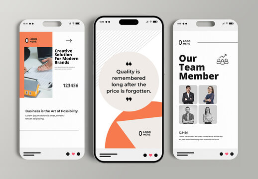 Corporate Business Story Design Template Set