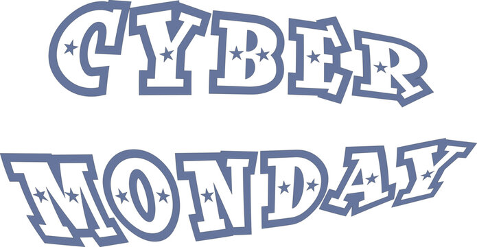 Cyber Monday text design vector illustration for online shopping promotion
