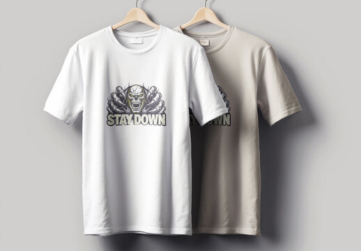 Stay Down T Shirt Design Layout