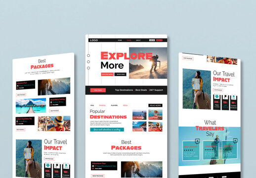 Travel Landing Page Design