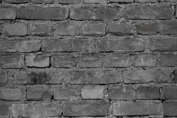 gray background, in the photo the texture of an old brick wall