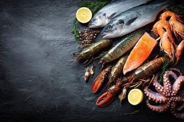 Fish Shellfish Crustaceans Lobsters And