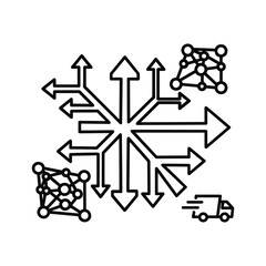 Numbered list icon showing five steps isolated on