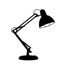 Black Desk Lamp Silhouette